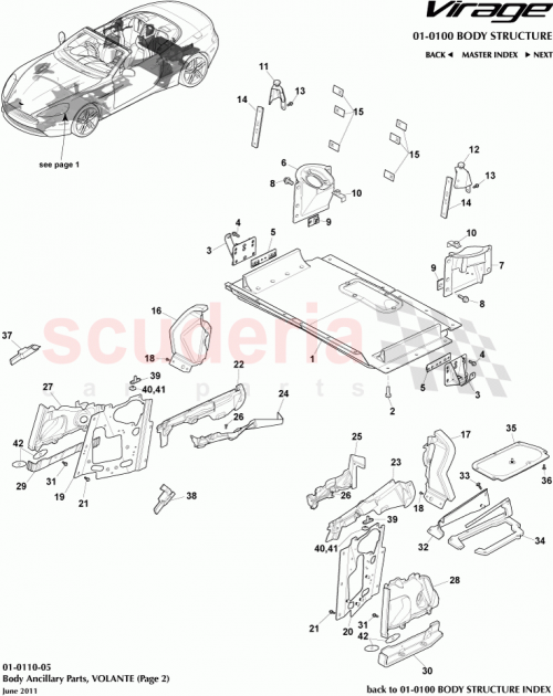 Part Diagram for Aston Martin ED33-303A93-AA