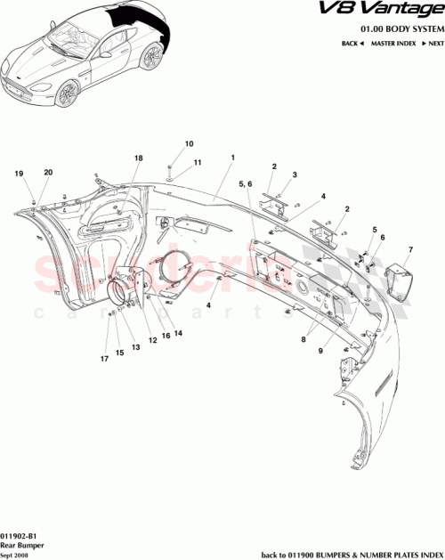Part Diagram for Aston Martin 6G33-35-10535