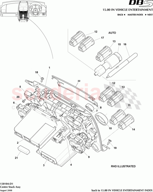 Part Diagram for Aston Martin CD33-18C815-JE