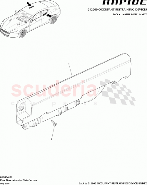 Part Diagram for Aston Martin AD43-B14K159-BC