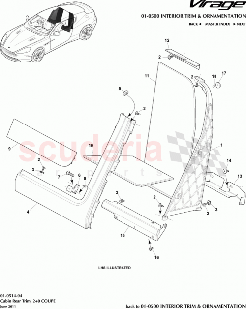 Part Diagram for Aston Martin 8D33-60028-ADW