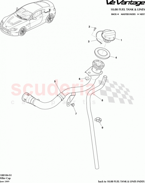 Part Diagram for Aston Martin 4G43-9030-AA