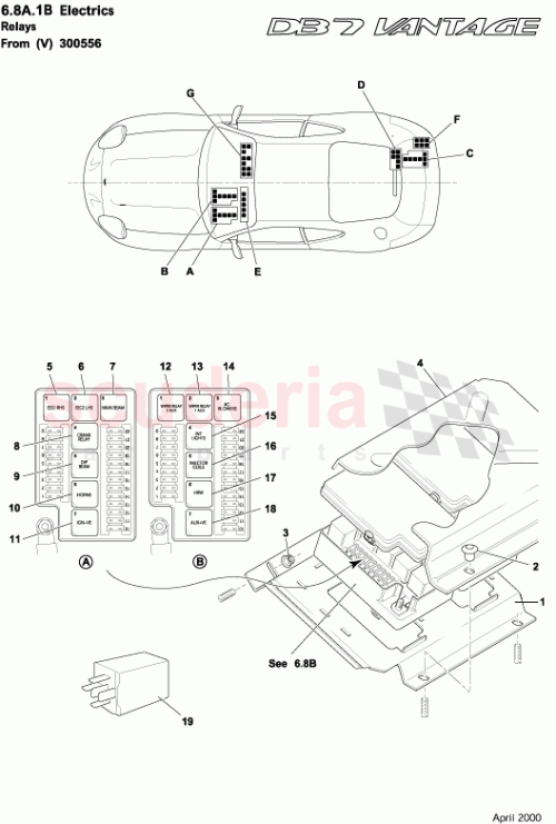 Part Diagram for Aston Martin 37-85869