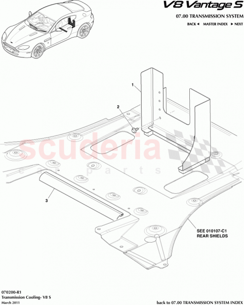 Part Diagram for Aston Martin BG33-11782-AB
