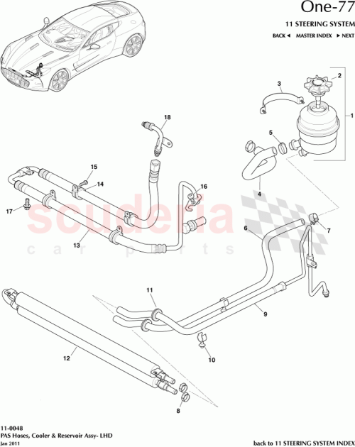 Part Diagram for Aston Martin 12023-03-8734-AA