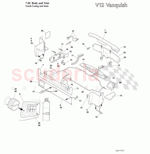 Part Diagram for Aston Martin 692240
