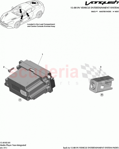 Part Diagram for Aston Martin CD33-19C166-AE