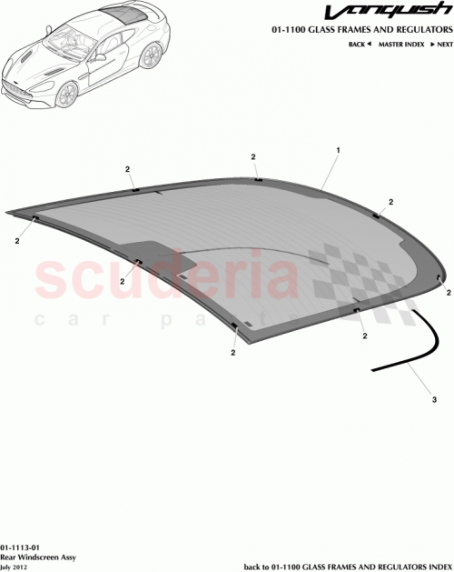 Part Diagram for Aston Martin DD33-76-10037