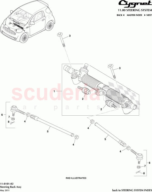 Part Diagram for Aston Martin 45503-74010