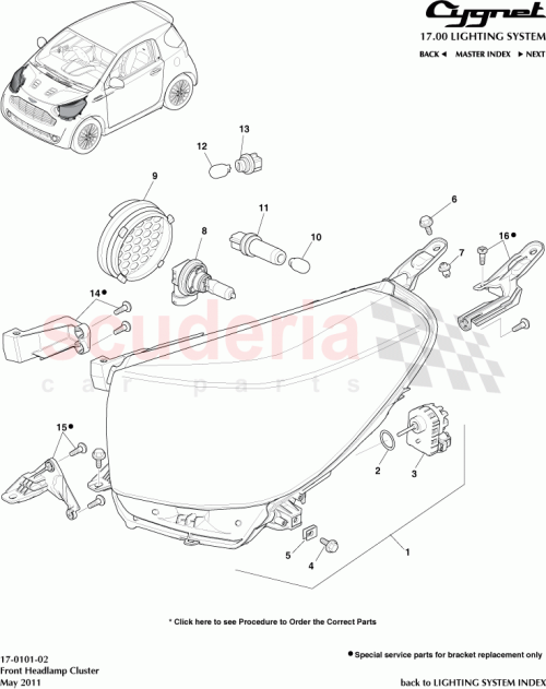 Part Diagram for Aston Martin 81195-74030