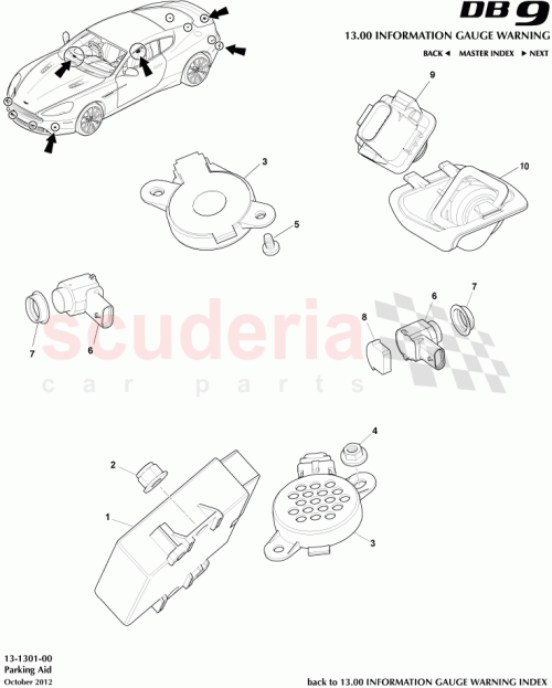 Part Diagram for Aston Martin GG43-19G490-BA