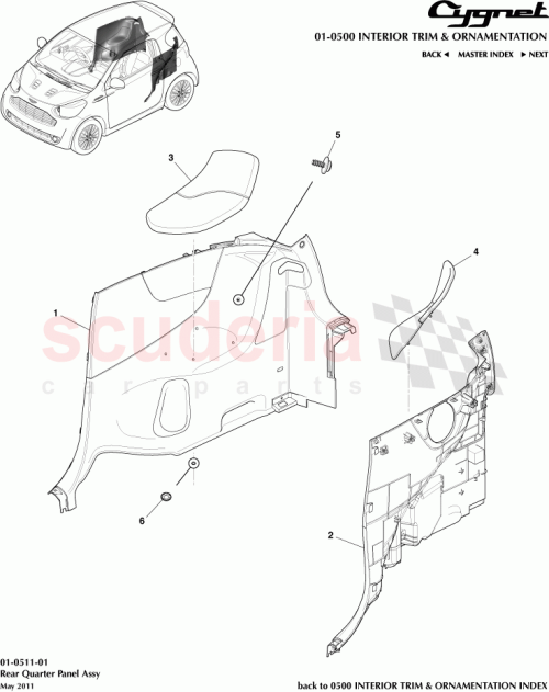 Part Diagram for Aston Martin 64745-74010-C0