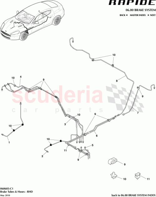Part Diagram for Aston Martin AD43-2M022-BC