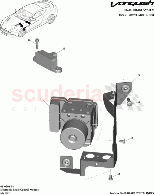 Part Diagram for Aston Martin DD23-2C353-AB