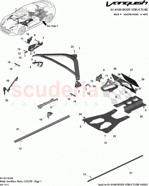 Part Diagram for Aston Martin GODG43-108A86-AD