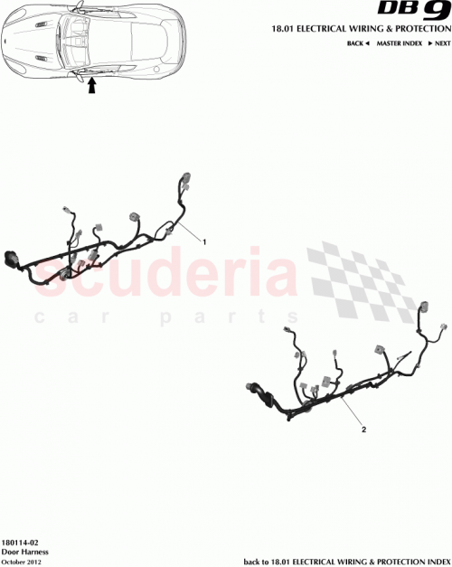 Part Diagram for Aston Martin BG43-14631-BA