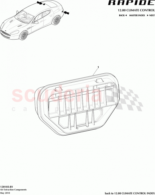 Part Diagram for Aston Martin 2U5A-B280B63-BA