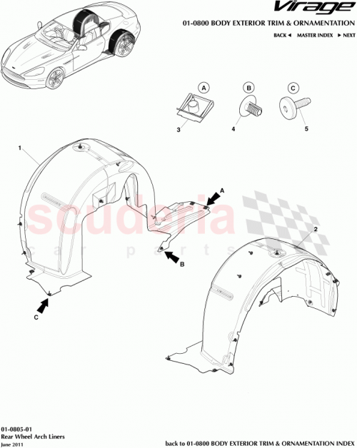 Part Diagram for Aston Martin CG43-54279D22-AC