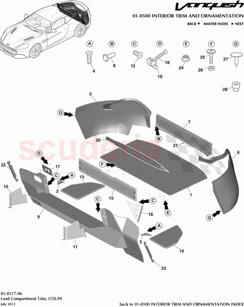 Part Diagram for Aston Martin CD33-13153-AAW