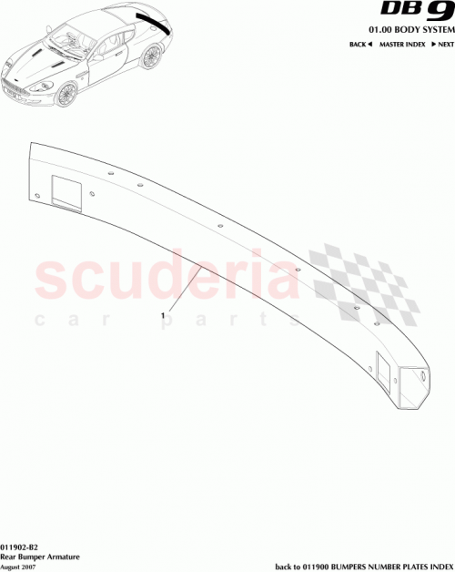 Part Diagram for Aston Martin CD33-17758-CA