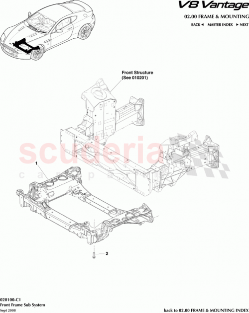 Part Diagram for Aston Martin BG33-5019-AC