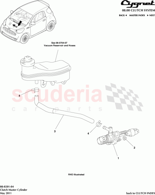 Part Diagram for Aston Martin 31420-74060