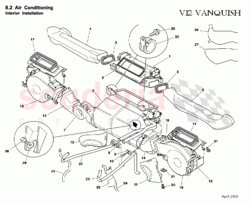 Part Diagram for Aston Martin 1R12-89-10052
