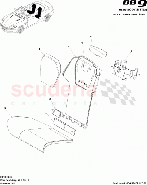 Part Diagram for Aston Martin 4G43-L672A20-ABW