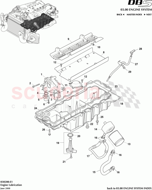 Part Diagram for Aston Martin 703701