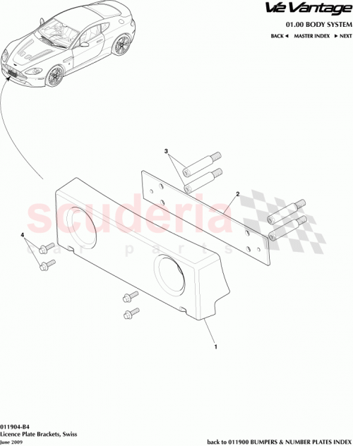 Part Diagram for Aston Martin 6G33-17A835-CA
