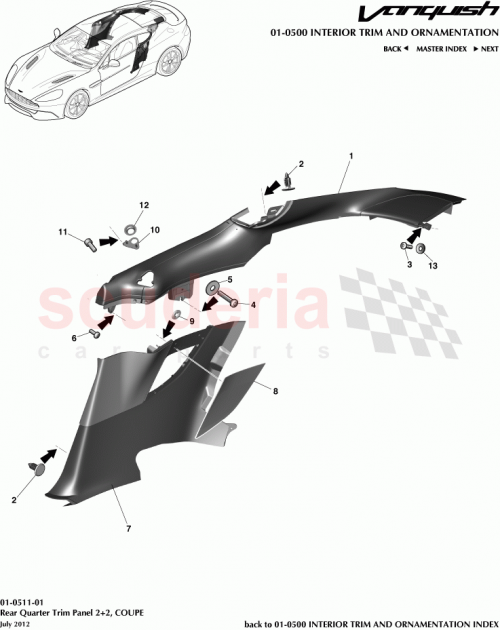 Part Diagram for Aston Martin 9D33-310B08-CA