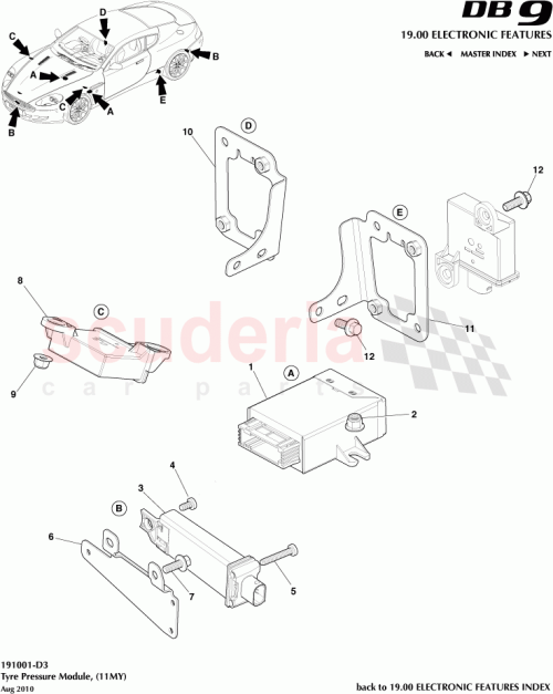 Part Diagram for Aston Martin BG33-562019-CA