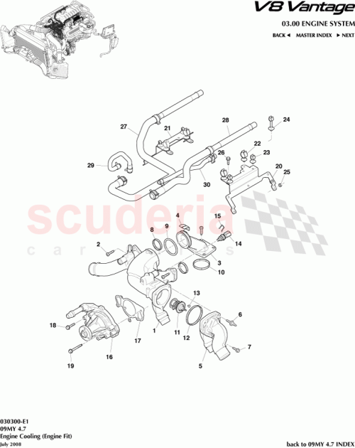 Part Diagram for Aston Martin 6G43-32-10310