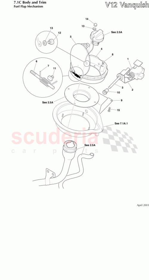 Part Diagram for Aston Martin 700177