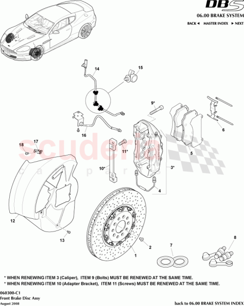Part Diagram for Aston Martin 8D33-CD60-AA