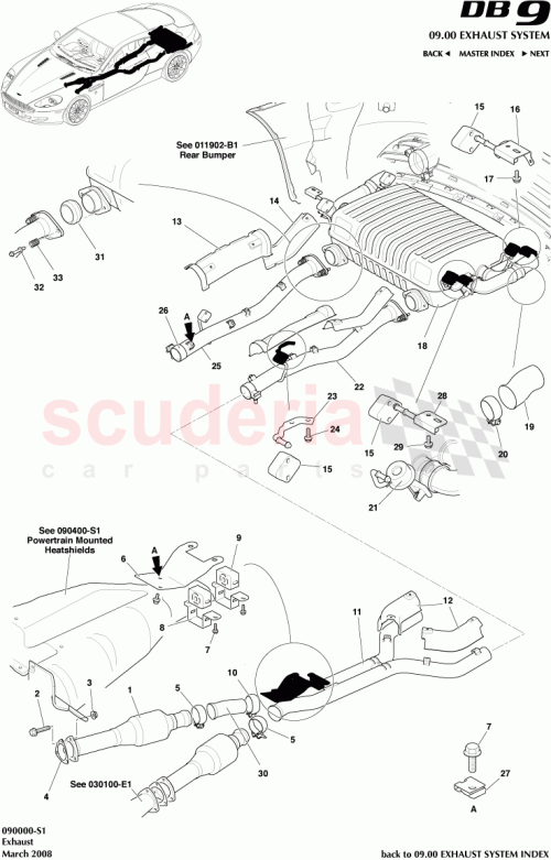 Part Diagram for Aston Martin 4G43-5F264-AA