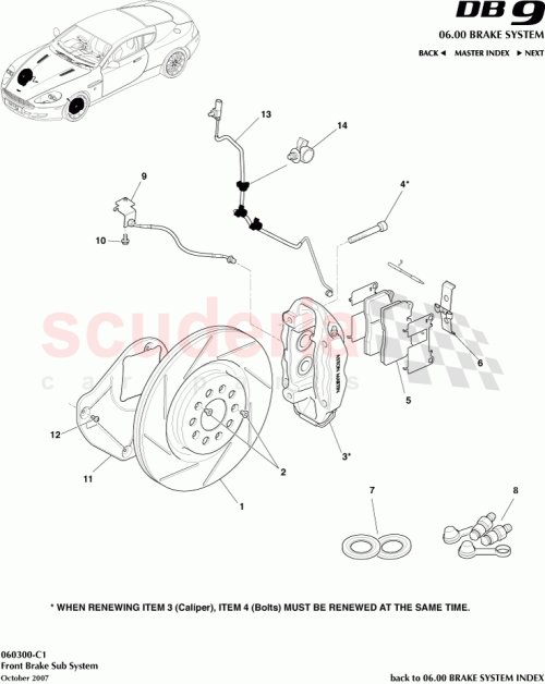 Part Diagram for Aston Martin 4G43-2N389-AA