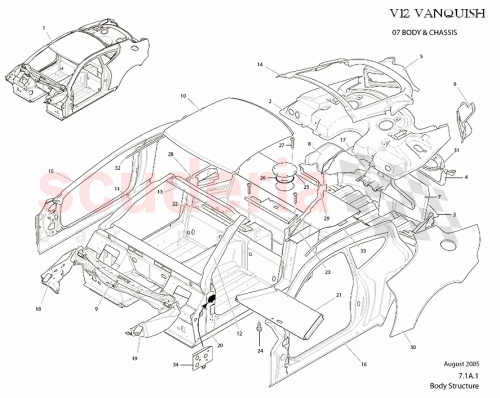 Part Diagram for Aston Martin 1R12-160591-AF