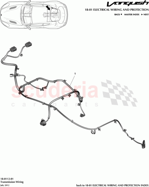 Part Diagram for Aston Martin DG43-7C078-AA