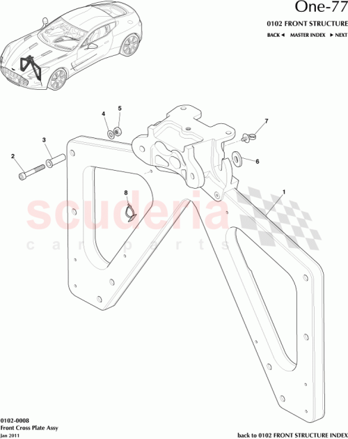 Part Diagram for Aston Martin 12023-03-7542-AA