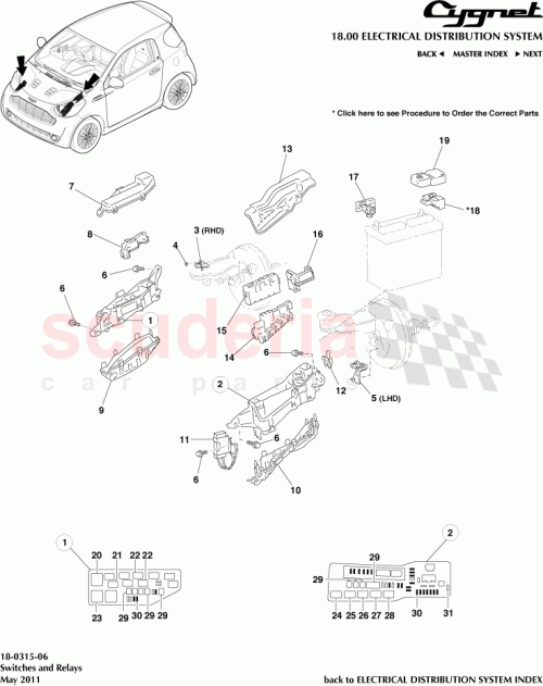 Part Diagram for Aston Martin 82741-74020