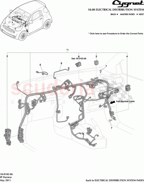 Part Diagram for Aston Martin 82142-74010