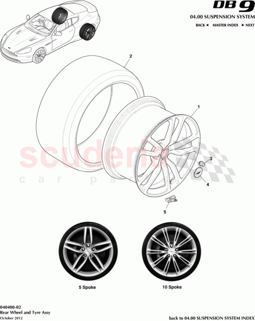 Part Diagram for Aston Martin CG43-9965G-KB