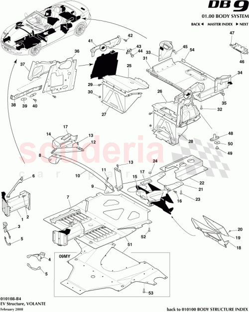 Part Diagram for Aston Martin 4G43-5340-AJ