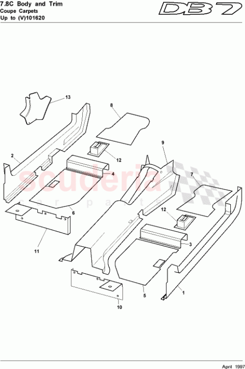 Part Diagram for Aston Martin 8382771/XXX