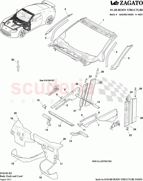 Part Diagram for Aston Martin DG43-F01761-AB