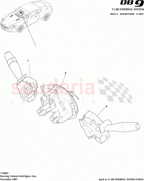 Part Diagram for Aston Martin 4G43-37-10905
