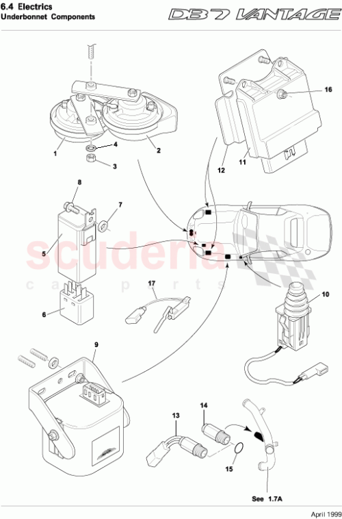 Part Diagram for Aston Martin 37-85427