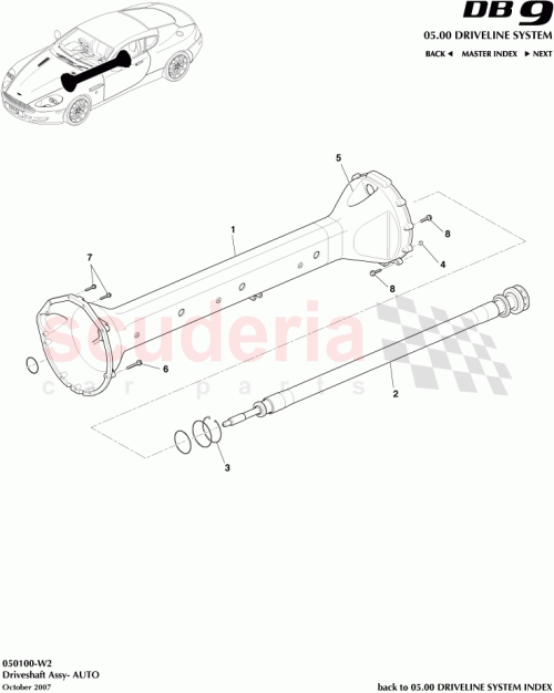 Part Diagram for Aston Martin HY53-8527-AA