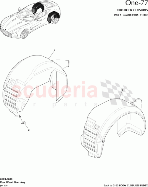 Part Diagram for Aston Martin 12023-03-8376-AH